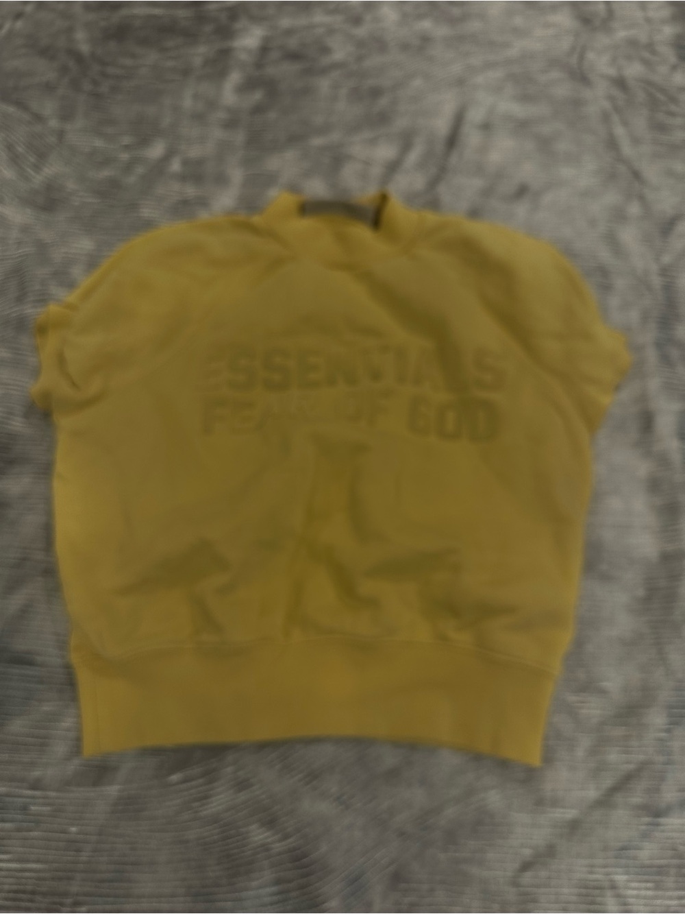 Fear of God Mustard Short Sleeve Tee with Embossed Logo